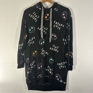 Disney Nightmare Before Christmas Black Creepy Cute Pajama Hoodie